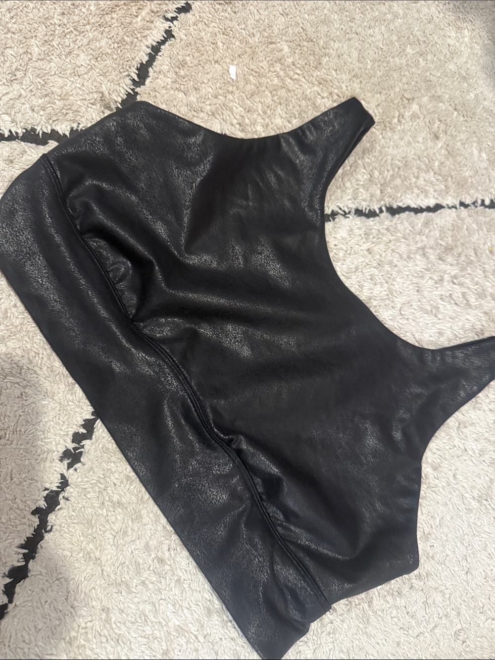 59. aerie offline faux leather look bralette xL